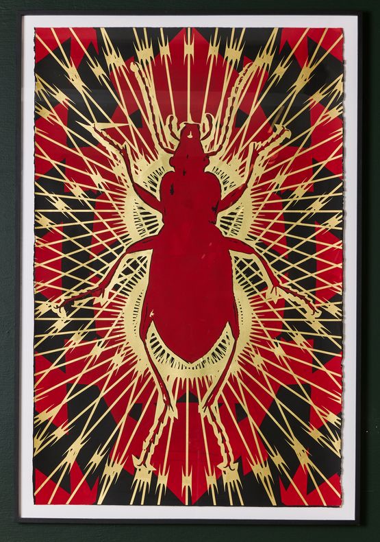 Wittgensteins Beetle 2733 by Kendell Geers contemporary artwork Painting