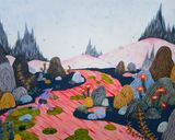 River Wetland and the Leap of Faith by Duairak Padungvichean contemporary artwork drawing works on paper