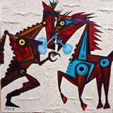 Power Game by Charlie Co contemporary artwork painting