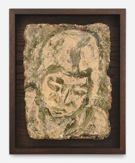 Small Head of Peggy by Leon Kossoff contemporary artwork Painting