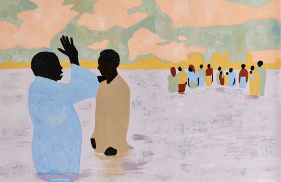 To Live Long Is To See Much Ritual Bathers III by Cassi Namoda contemporary artwork Painting