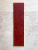 Column Painting 8A Dark Red Study by Robert Mangold contemporary artwork painting drawing