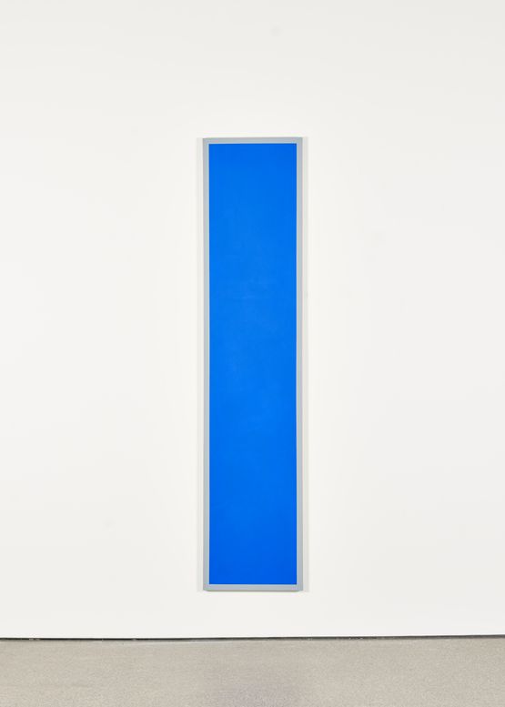 Untitled Blue Monochrome with Grey by Ian Wallace contemporary artwork Painting