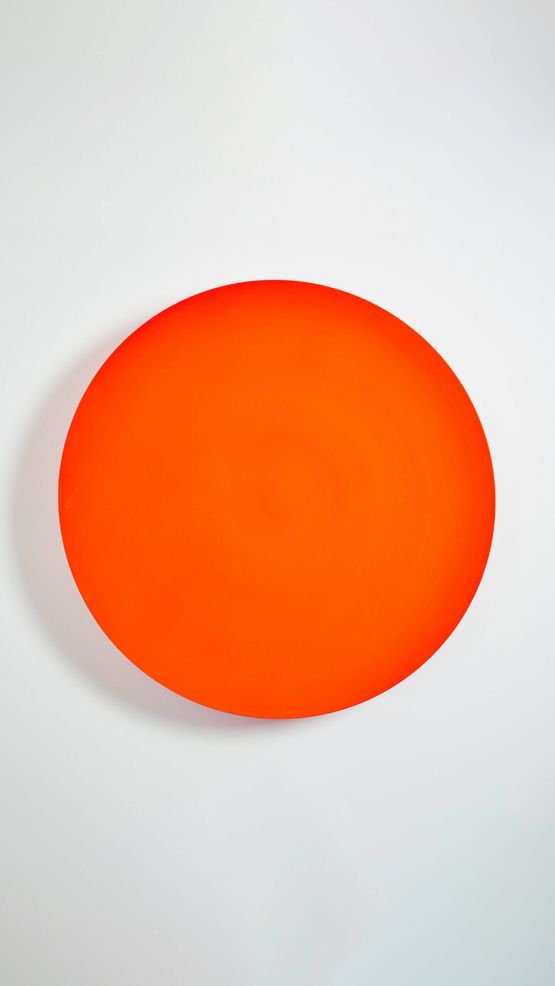 Parabolic 1.2 Orange by Chris Levine contemporary artwork Sculpture