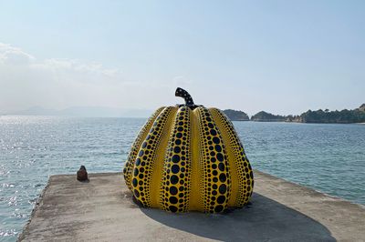 Yayoi Kusamas Naoshima Pumpkin Swept Away by Typhoon