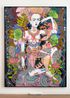 of pink planets by Del Kathryn Barton contemporary artwork Painting