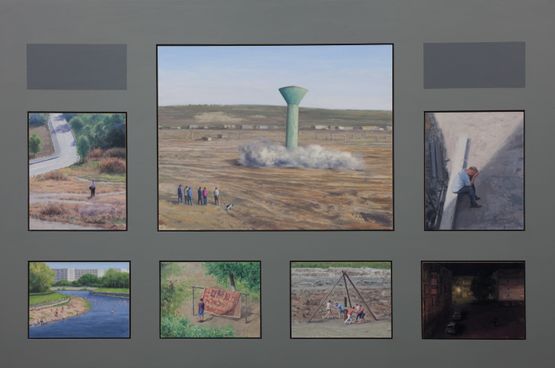 The Polyptych of Communism Never Happened by Serban Savu contemporary artwork Painting