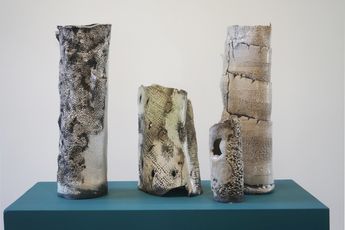 Contemporary art exhibition Nevine Bouez Beneath the Water the Earth Takes Shape at Galerie Tanit Beyrouth Lebanon