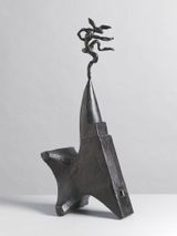 Small Nijinski on Anvil Point by Barry Flanagan contemporary artwork sculpture