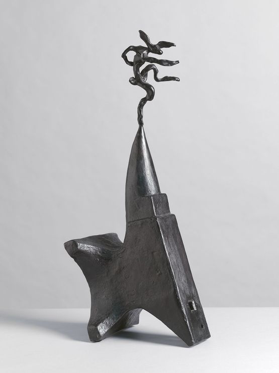 Small Nijinski on Anvil Point by Barry Flanagan contemporary artwork Sculpture