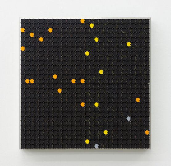 Automatic Drawing YellowYellow by Rebecca Baumann contemporary artwork Mixed Media