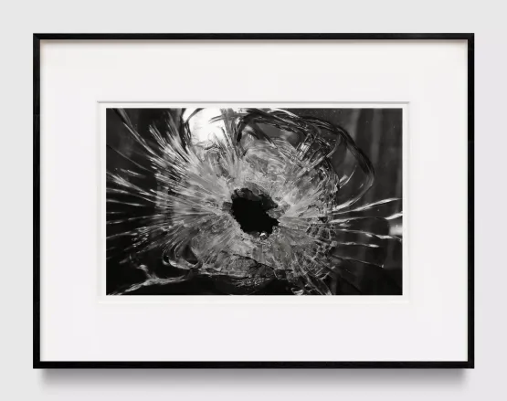 Study of Close Up of Bullethole Charlie Hebdo Paris 2015 by Robert Longo contemporary artwork Works on Paper