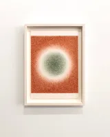 Circular glow sepia-green by Ignacio Uriarte contemporary artwork drawing works on paper