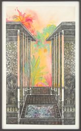 he gazed into the watery glass by Andreas Werner contemporary artwork drawing works on paper