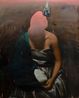 How beautiful you are my love Your eyes are like doves through your veil. by Marcos Lozano Merchan contemporary artwork Painting