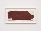 Dark red composition by Suzan Frecon contemporary artwork painting works on paper
