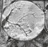 Snow over Natural Drainage Outlined by Cultivation near Liberal Kansas by Emmet Gowin contemporary artwork painting