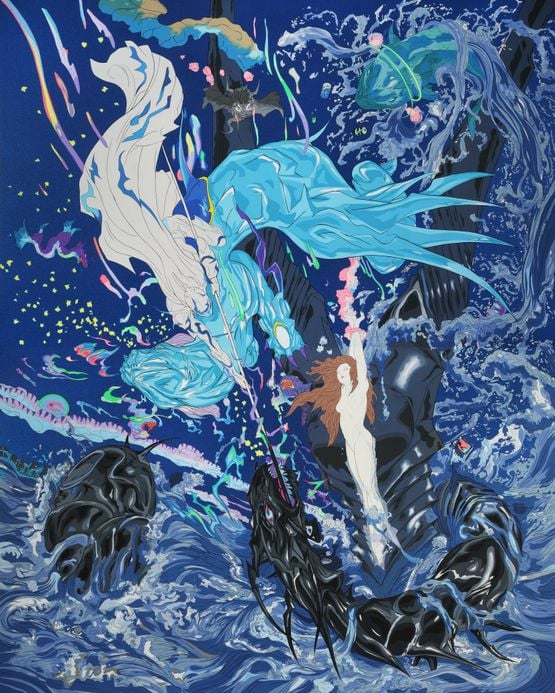 White Hero by Amano Yoshitaka contemporary artwork Painting