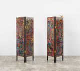 Landscape Birds and Flowers on the Folding Screens Autumnal Equinox by Su Meng-Hung contemporary artwork painting