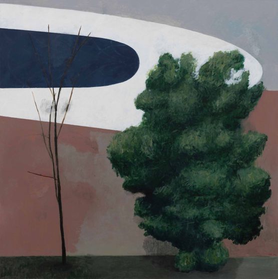 Two Trees Small by Miao Miao contemporary artwork Painting
