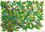 217 rauschebaum und zeisigkeit by Tomas Schmit contemporary artwork drawing works on paper