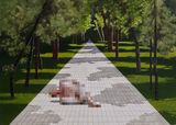 A man who has been censored by Maryam Yusifaliyeva contemporary artwork painting