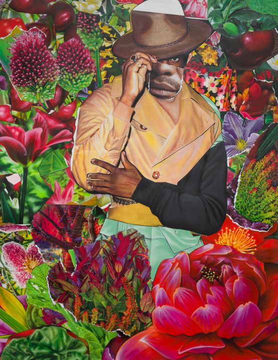 Blue Melody by Larry Amponsah contemporary artwork Painting