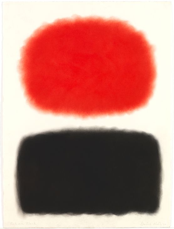 Red Over Black by David Nash contemporary artwork Works on Paper