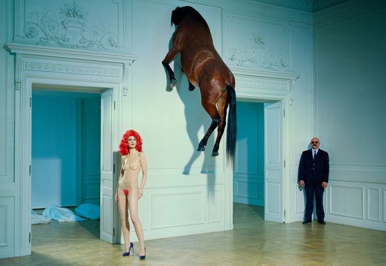 after Cattelan 3 by Miles Aldridge contemporary artwork Photography