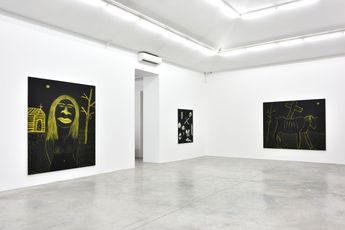 Contemporary art exhibition Marcus Jahmal New Religion at Almine Rech Paris Rue de Turenne France