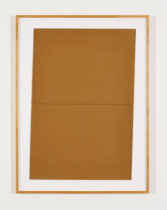 Distorted Rectangle with Lane Division by Robert Mangold contemporary artwork Painting