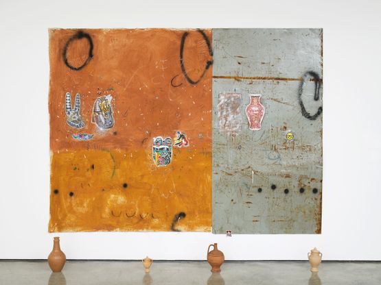 South landscape with gold and my memory about Northeast by Paulo Nimer Pjota contemporary artwork Painting