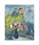 Le coq au bouquet by Marc Chagall contemporary artwork painting