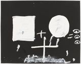 Blanc sobre negre II by Antoni Tapies contemporary artwork works on paper