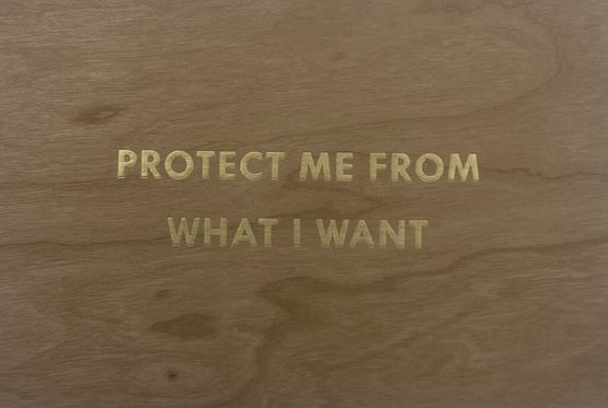 Protect Me From What I Want - gold (Truism series), 2000 by Jenny