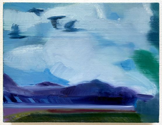The River Is Moving The Blackbird Must Be Flying by Carlo DAnselmi contemporary artwork Painting