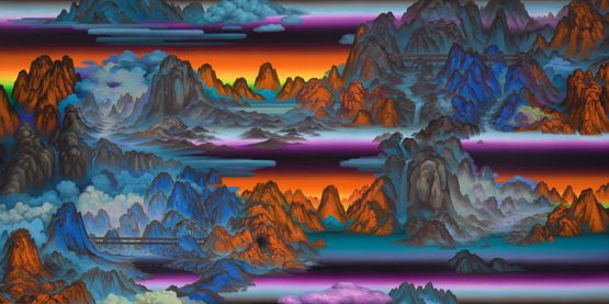 Mountain Walkways by Christian Hidaka contemporary artwork Painting