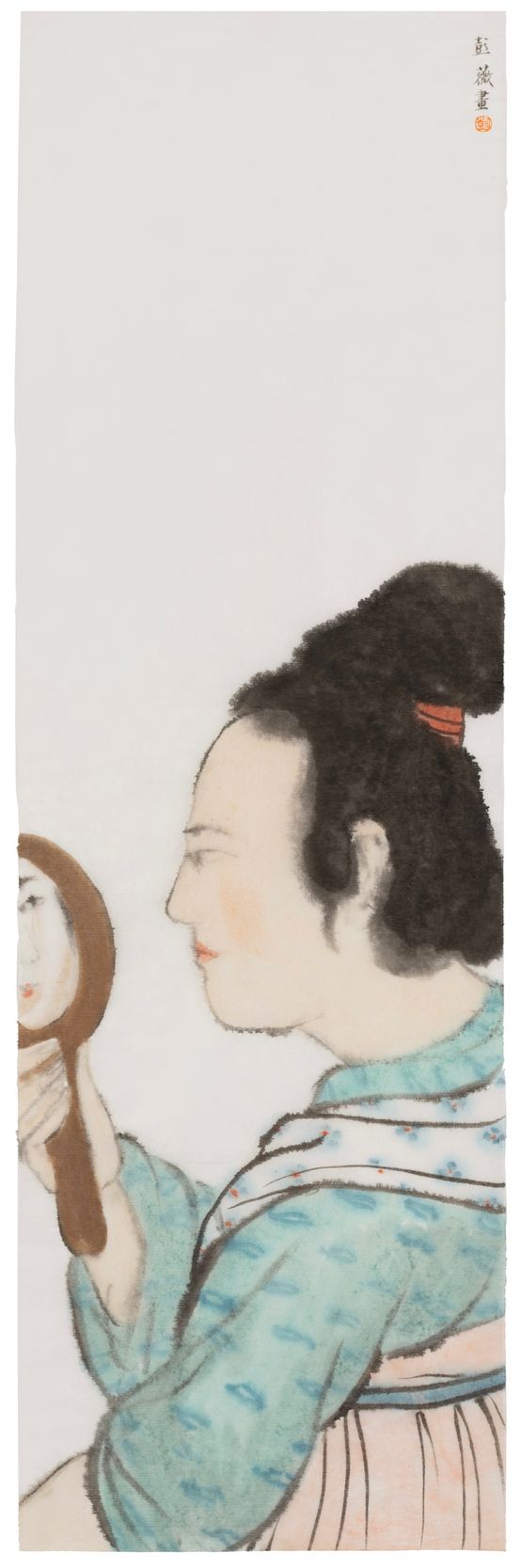 Song of Songs No. 21 - Gazing at the Mirror by Peng Wei contemporary artwork Works on Paper