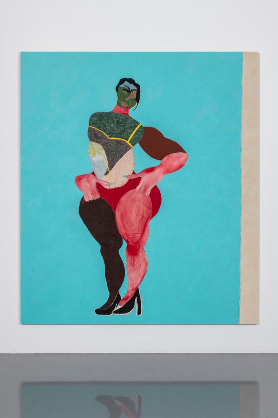 Leotard by Tschabalala Self contemporary artwork Mixed Media
