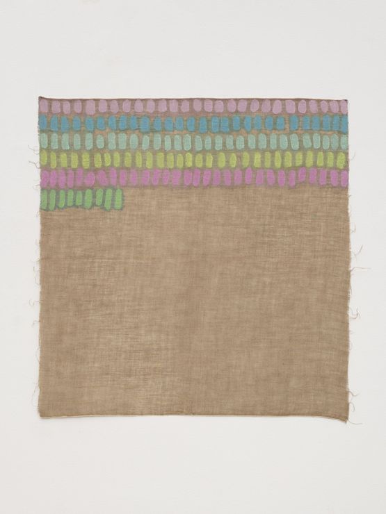 Segni orizzontali by Giorgio Griffa contemporary artwork Painting