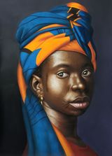 Amiya as a Young Woman by Babajide Olatunji contemporary artwork painting