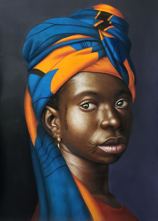 Amiya as a Young Woman by Babajide Olatunji contemporary artwork Painting