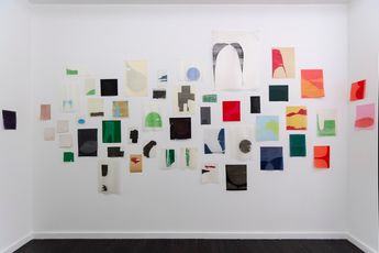 Contemporary art exhibition Allyson Strafella field at Bartha_contemporary Margaret St United Kingdom