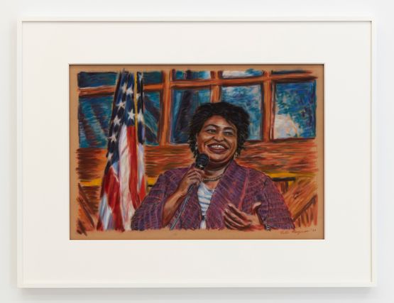 Stacey Abrams Our Time is Now by Keith Mayerson contemporary artwork Works on Paper