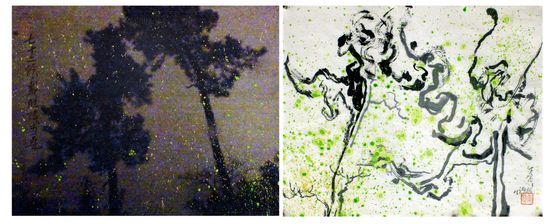 18th Climate Birds in Mulberries by Chu Chu contemporary artwork Painting