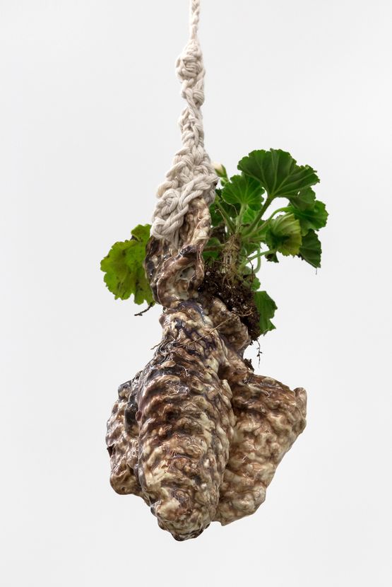 Bud Vase Brown  White Hanger by Christian Holstad contemporary artwork Sculpture
