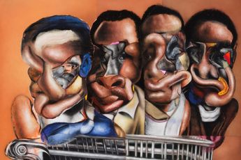 Contemporary art exhibition Nathaniel Mary Quinn The Forging Years at Gagosian rue de Ponthieu Paris France