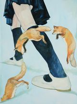 Jump by Xiao Hanqiu contemporary artwork painting