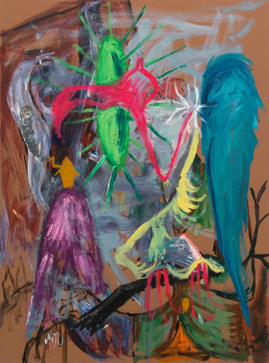 Bird of Bataan 8 by Manuel Ocampo contemporary artwork Painting
