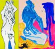 on the edge of facts and other figures by Tom Polo contemporary artwork Painting